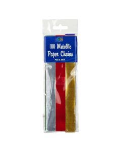 Peel-N-Stick Metallic Paper Chains 2cmx20cm ass - Pack of 100