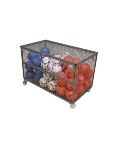 Lockable Mesh Storage Trolley - Black