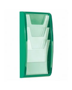 Panorama Leaflet Dispensers A4 3 Pockets - Green