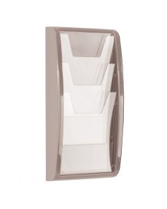 Panorama Leaflet Dispensers A4 3 Pockets - Grey