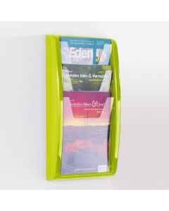 Panorama Leaflet Dispensers A4 3 Pockets - Lime