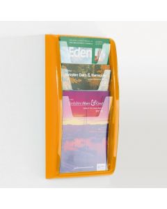 Panorama Leaflet Dispensers A4 3 Pockets - Orange