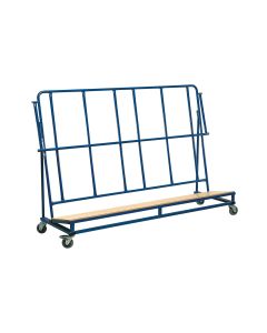 Inclined Vertical Mat Trolley - Blue