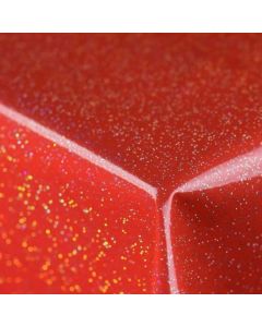 PVC Glitter Table Cover 1.4 x 1.7m - Red