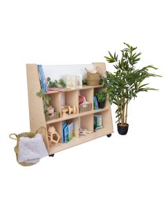 Duo Bookcase With Whiteboard Back - Maple