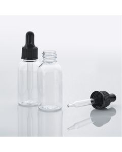 Plastic Bottles with Pipette Droppers. Pack of 12