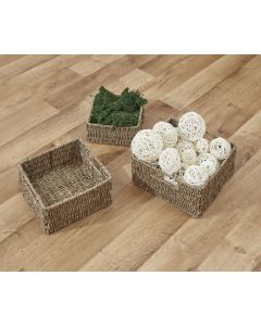 Square Seagrass Baskets - Set of 3