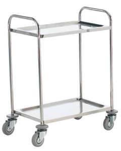 Stainless Steel Shelf Trolley - 2 Shelf