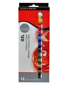 Daler Rowney Simply Oil Paint Tube Set 12 x 12ml - Pack of 12