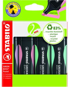 Stabilo Green Boss Pastel Wallet - Pack of 4