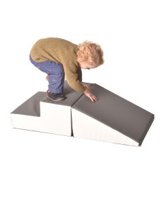 Soft Play Step  Ramp Set - Grey & White