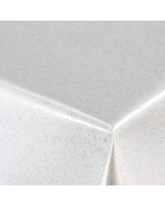 PVC Glitter Table Cover 1.4 x 1.7m - White