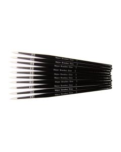 White Synthetic Sable Brushes Size 2 - Pack of 10