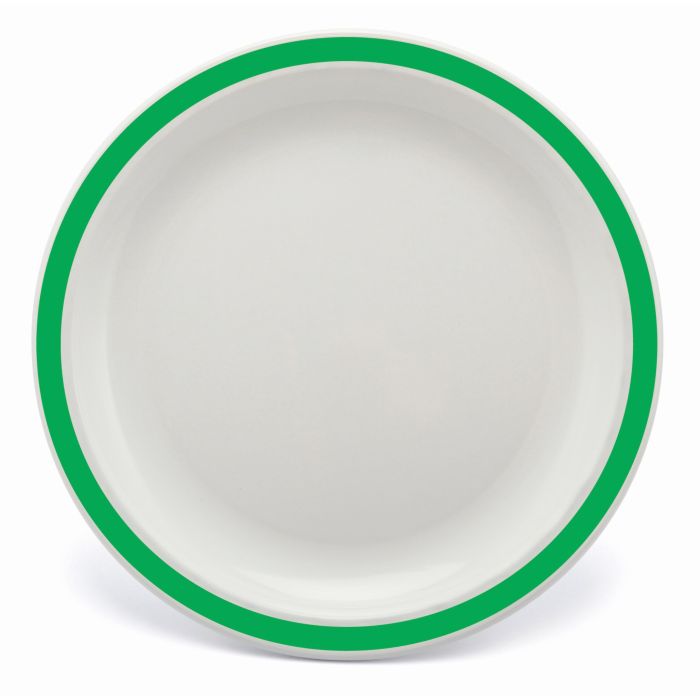 Harfield Narrow Rimmed Plates Green Pack of 10