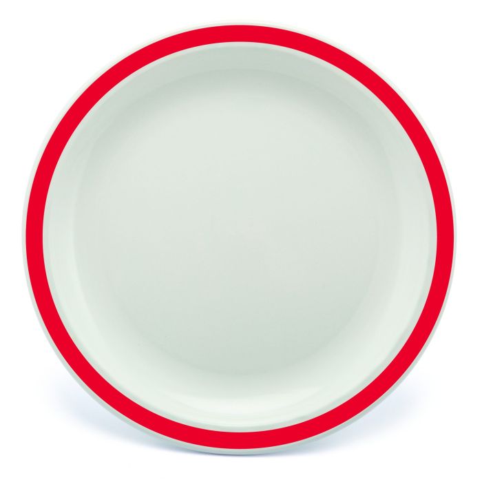 Harfield Narrow Rimmed Plates Red Pack of 10
