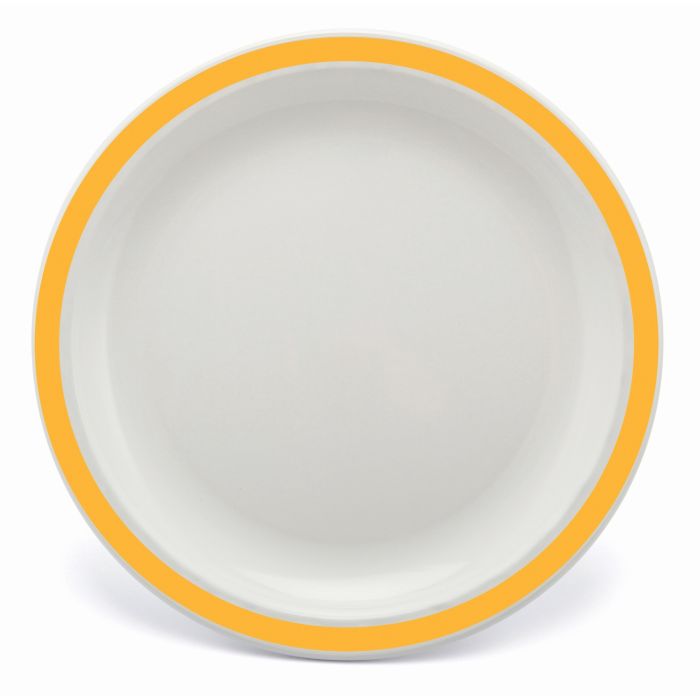 Harfield Narrow Rimmed Plates Yellow Pack of 10