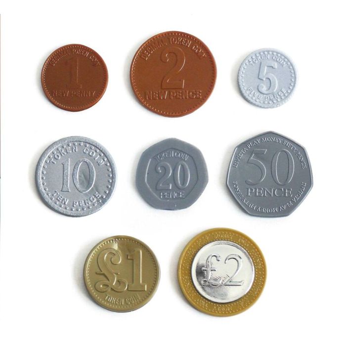 Assorted Coins Plastic Play Coins Set