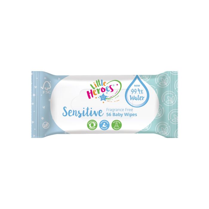 Little Heroes Biodegradable Baby Wipes - Pack of 56