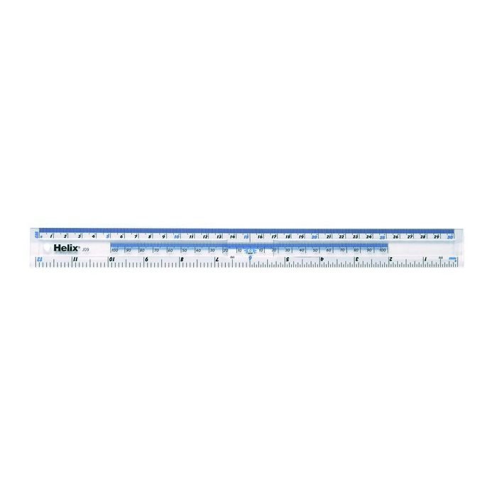 Helix Rulers 12in - Clear - Pack of 50