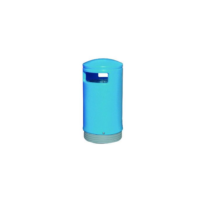 Outdoor Hooded Top Bin 100 Litre - Blue