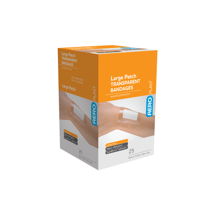 Transparent Plasters 75 x 50mm - Pack of 50