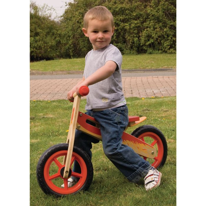 My First Wooden Balance Bike - Red