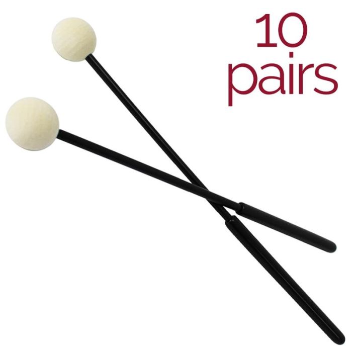 A-Star Felt Headed Xylophone Beaters - Pack of 10 Pairs