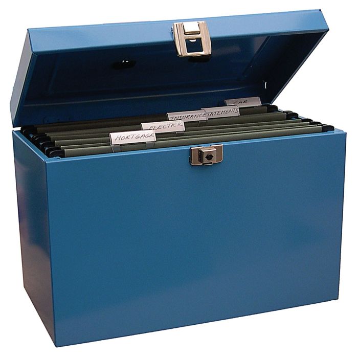 Metal Box File Foolscap - Blue