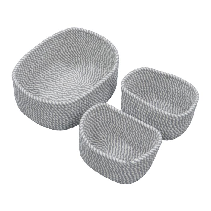 Edison Cotton Rope Storage Baskets - Set of 3