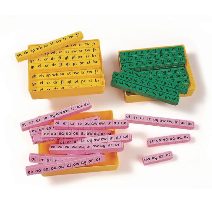 Additional Phonix Cubes Green Final Consonant Clusters - Pack of 120