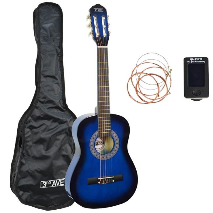 3rd Avenue 1/2 Size Classical Guitar Pack - Blueburst