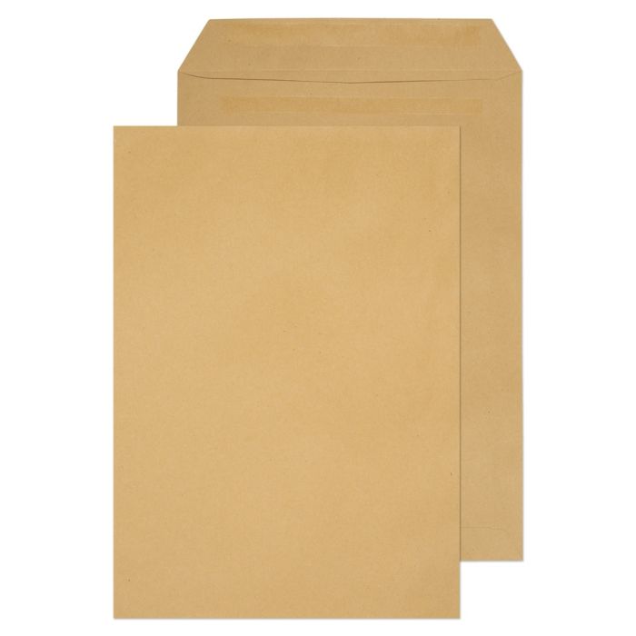 C4 Non-Window Pocket Self Seal Envelopes 80gsm Manilla - Pack of 250