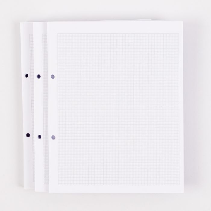 9"x7" Graph Paper- 2- 10- 20mm Squared- 1 Ream