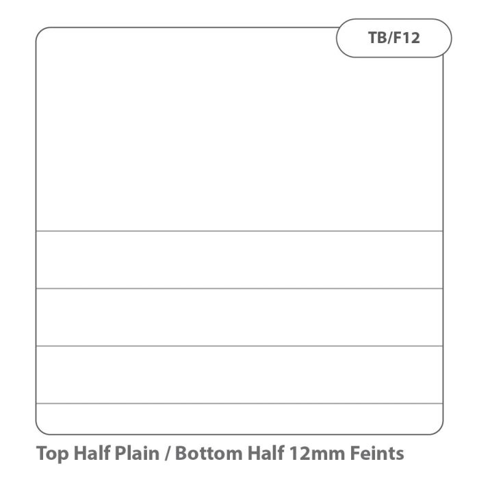 339 x 240mm Project Book - Plain/12mm Ruled- Blue- Pk100
