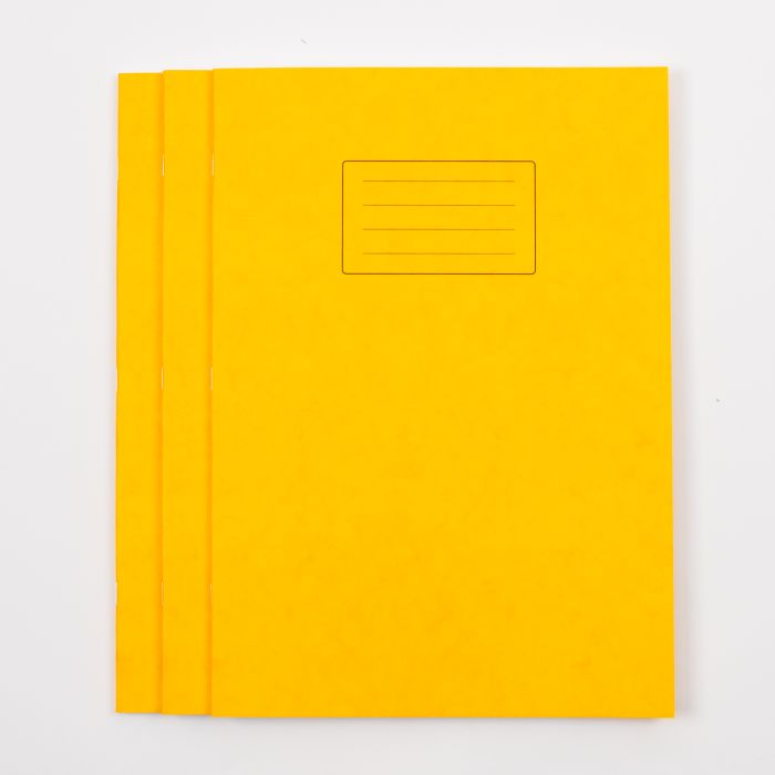 325 x 245mm (A4+) Project Book 80P 8mm Ruled- Yellow- Pk 50