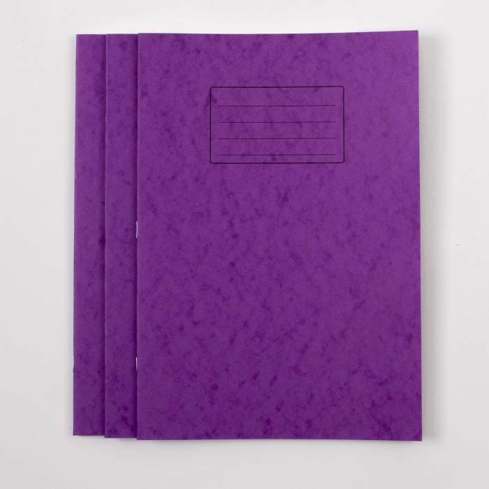 A4 Exercise Book 64P 8mm Ruled With Margin- Purple - Pk 50
