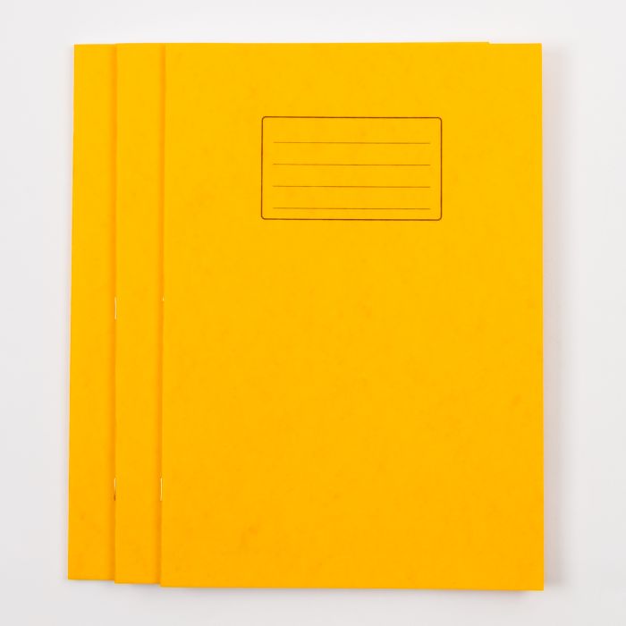 A4 Exercise Book 80P- 8mm Ruled With Margin- Yellow - Pk50