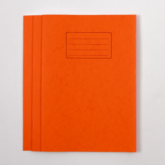 A4 Exercise Book 32 Page- 8mm Ruled/Margin- Orange - Pk 100