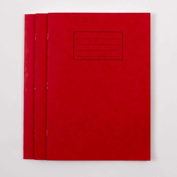 A4 Exercise Book 80 Page- 5mm Squared- Red - Pack of 50