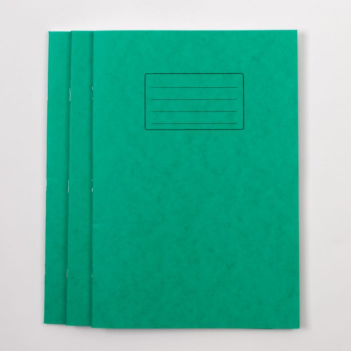 A4+ 80 page- 10mm ruled with margin- Green - Pack of 50