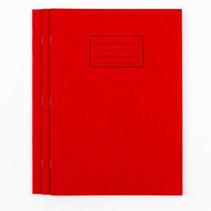 A4+ Exercise Book 48 Page- 10mm Squared- Red - Pack of 50