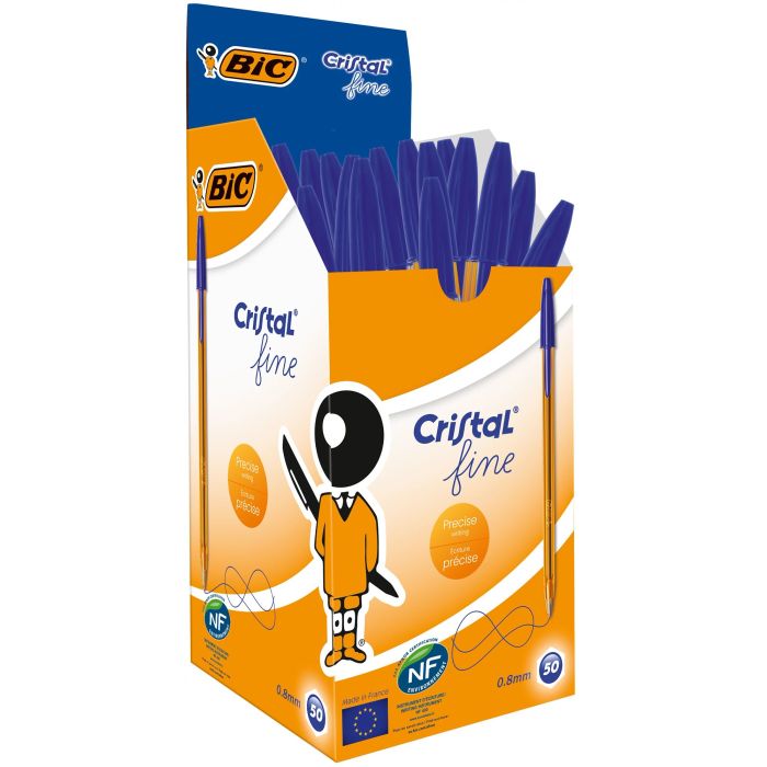 BIC Cristal Ballpoint Pen - Blue - Pack of 50