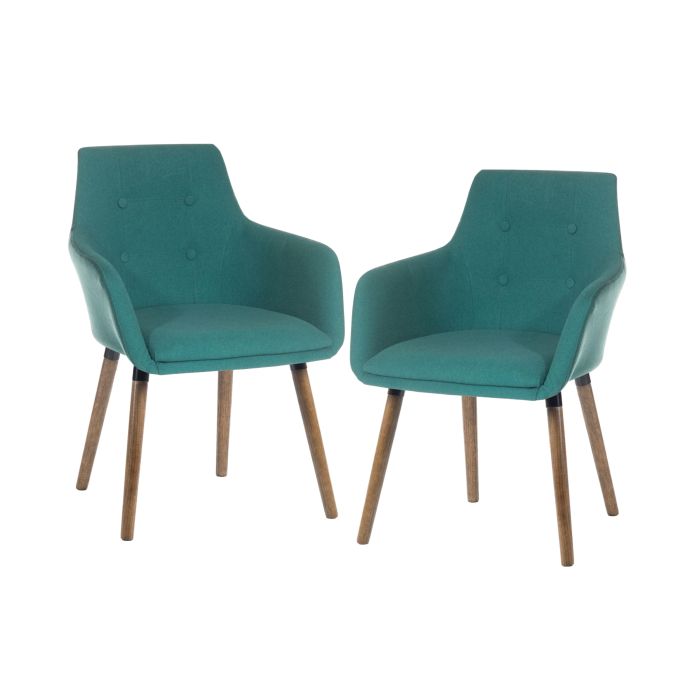 Contemporary Reception Chair - Green - Pack of 2