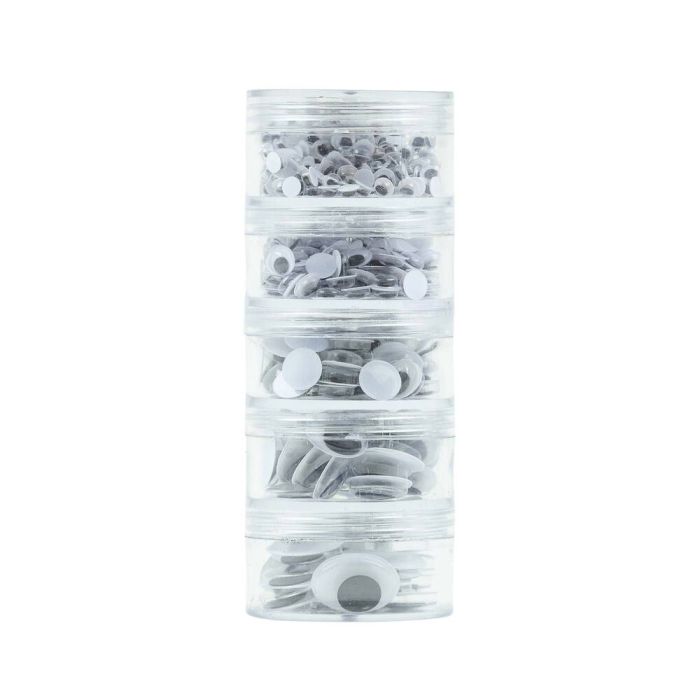 Wiggle Eyes Assorted Black &White Round/Oval - Pack of 560