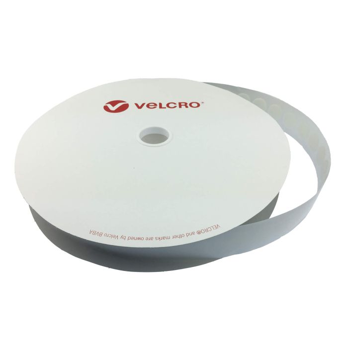 VELCRO Hook Coins - 22mm x 25m - White