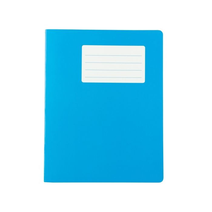 School Exercise Books 9 x 7in 80 Page 5mm Squared - Light Blue - Pack of 100