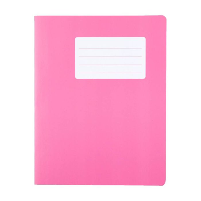 School Exercise Books 9 x 7in 80 Page Blank - Pink - Pack of 100