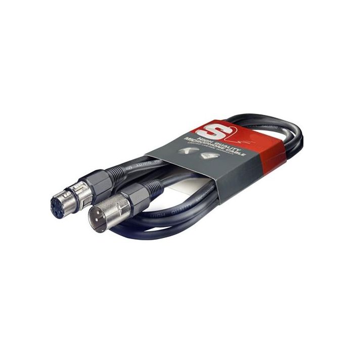 Stagg 10m/33ft XLR to XLR Microphone Cable - Black