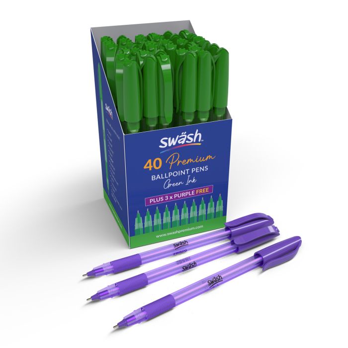 Swäsh Ballpoint Pen - Pack of 40 - Green