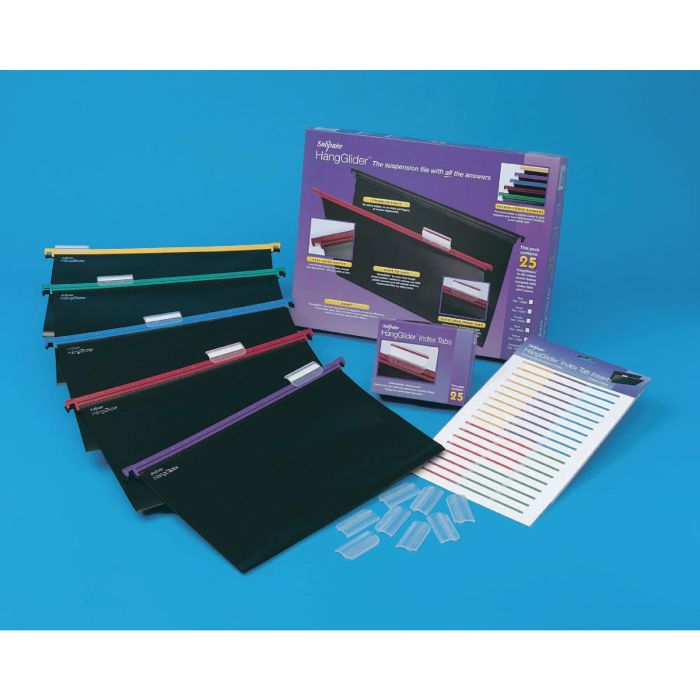 Snopake HangGlider Suspension File Foolscap Assorted - Pack of 25